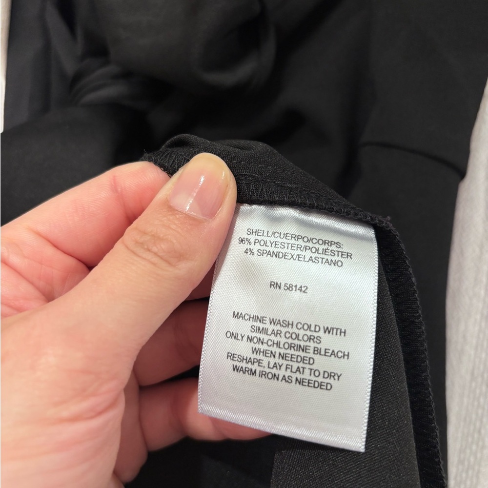 Donna Morgan Flutter Sleeve Waist Tie Dress 8, BLACK Wrap Around - Picture 9 of 14